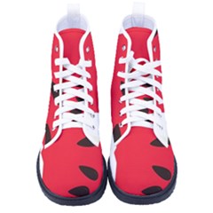 Watermelon Black Green Melon Red Women s High-Top Canvas Sneakers