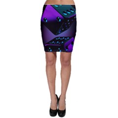 3d Love Ludo Game Bodycon Skirt by Cemarart