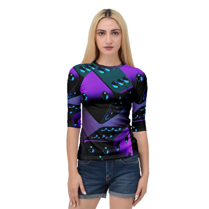 3d Love Ludo Game Quarter Sleeve Raglan T-Shirt