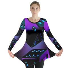 3d Love Ludo Game Long Sleeve Tunic 