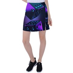 3d Love Ludo Game Tennis Skirt by Cemarart