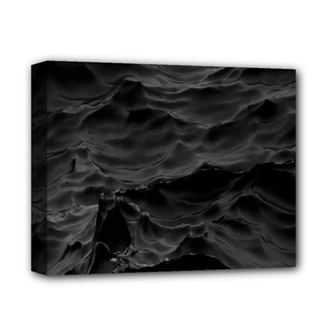 Black Sea Minimalist Dark Aesthetics Vaporwave Deluxe Canvas 14  X 11  (stretched) by Cemarart