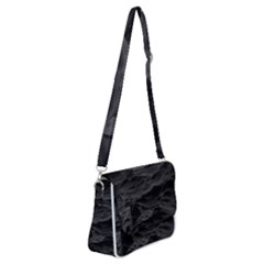 Black Sea Minimalist Dark Aesthetics Vaporwave Shoulder Bag With Back Zipper by Cemarart