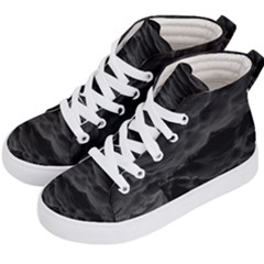 Black Sea Minimalist Dark Aesthetics Vaporwave Kids  Hi-top Skate Sneakers