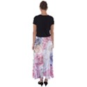 Pastel Rose Flower Blue Pink White Flared Maxi Skirt View2