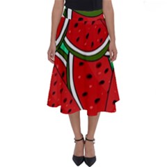 Summer Watermelon Fruit Perfect Length Midi Skirt