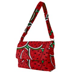 Summer Watermelon Fruit Full Print Messenger Bag (l) by Cemarart