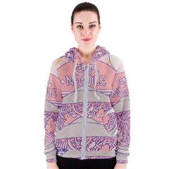 Ramen Kawaii Aesthetic Pink Women s Zipper Hoodie