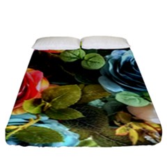 Flower Roses Fitted Sheet (king Size)