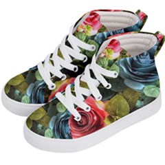 Flower Roses Kids  Hi-top Skate Sneakers