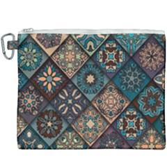 Flower Texture Background Colorful Pattern Canvas Cosmetic Bag (xxxl)