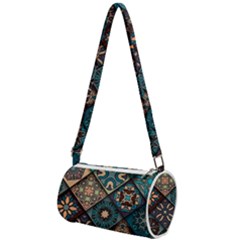 Flower Texture Background Colorful Pattern Mini Cylinder Bag