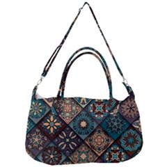 Flower Texture Background Colorful Pattern Removable Strap Handbag