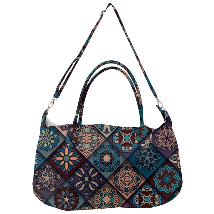Flower Texture Background Colorful Pattern Removable Strap Handbag