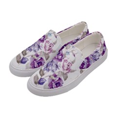 Flower-floral-design-paper-pattern-purple-watercolor-flowers-vector-material-90d2d381fc90ea7e9bf8355 Women s Canvas Slip Ons by saad11