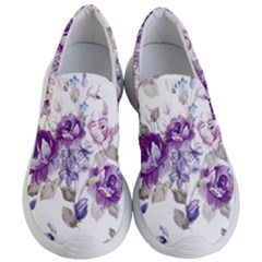 Flower-floral-design-paper-pattern-purple-watercolor-flowers-vector-material-90d2d381fc90ea7e9bf8355 Women s Lightweight Slip Ons by saad11