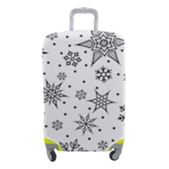 Snowflake-icon-vector-christmas-seamless-background-531ed32d02319f9f1bce1dc6587194eb Luggage Cover (small) by saad11