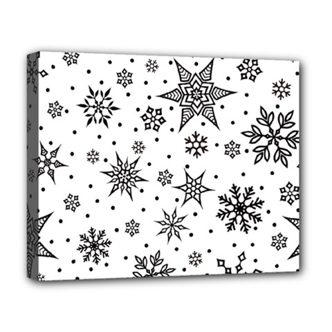 Snowflake-icon-vector-christmas-seamless-background-531ed32d02319f9f1bce1dc6587194eb Deluxe Canvas 20  X 16  (stretched) by saad11