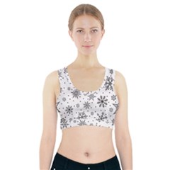 Snowflake-icon-vector-christmas-seamless-background-531ed32d02319f9f1bce1dc6587194eb Sports Bra With Pocket by saad11