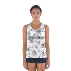 Snowflake-icon-vector-christmas-seamless-background-531ed32d02319f9f1bce1dc6587194eb Sport Tank Top  by saad11