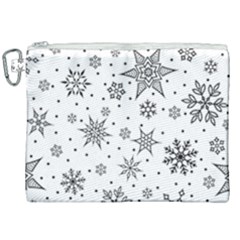 Snowflake-icon-vector-christmas-seamless-background-531ed32d02319f9f1bce1dc6587194eb Canvas Cosmetic Bag (xxl)