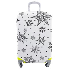 Snowflake-icon-vector-christmas-seamless-background-531ed32d02319f9f1bce1dc6587194eb Luggage Cover (medium) by saad11