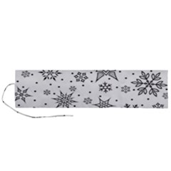 Snowflake-icon-vector-christmas-seamless-background-531ed32d02319f9f1bce1dc6587194eb Roll Up Canvas Pencil Holder (l) by saad11