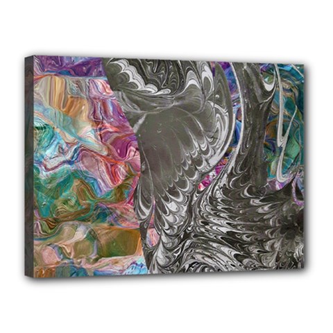 Wing on abstract delta Canvas 16  x 12  (Stretched)
