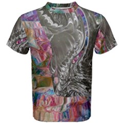 Wing on abstract delta Men s Cotton T-Shirt