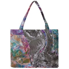 Wing On Abstract Delta Mini Tote Bag by kaleidomarblingart