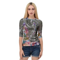 Wing on abstract delta Quarter Sleeve Raglan T-Shirt