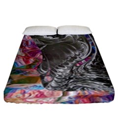 Wing on abstract delta Fitted Sheet (King Size)