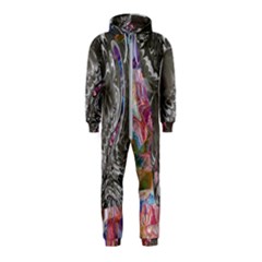 Wing on abstract delta Hooded Jumpsuit (Kids)