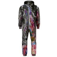 Wing On Abstract Delta Hooded Jumpsuit (men) by kaleidomarblingart