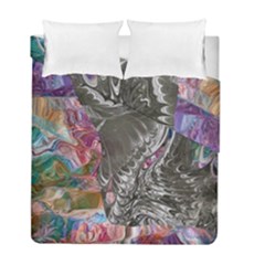 Wing on abstract delta Duvet Cover Double Side (Full/ Double Size)