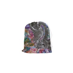 Wing on abstract delta Drawstring Pouch (XS)