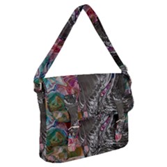 Wing on abstract delta Buckle Messenger Bag