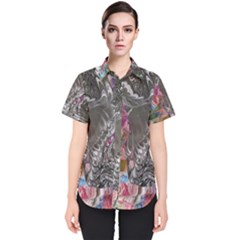 Wing on abstract delta Women s Short Sleeve Shirt