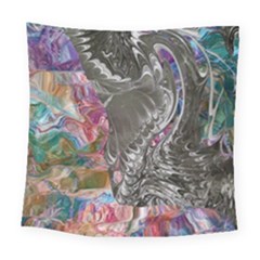 Wing on abstract delta Square Tapestry (Large)