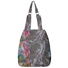 Wing on abstract delta Center Zip Backpack
