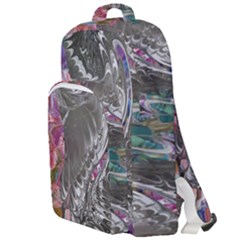 Wing on abstract delta Double Compartment Backpack
