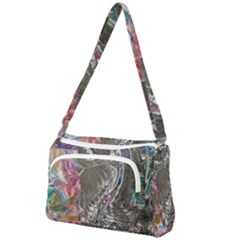 Wing on abstract delta Front Pocket Crossbody Bag