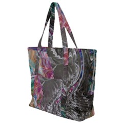 Wing on abstract delta Zip Up Canvas Bag