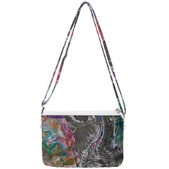 Wing on abstract delta Double Gusset Crossbody Bag