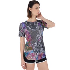 Wing on abstract delta Perpetual Short Sleeve T-Shirt