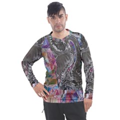 Wing on abstract delta Men s Pique Long Sleeve T-Shirt