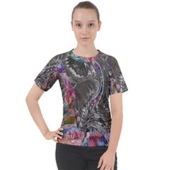Wing on abstract delta Women s Sport Raglan T-Shirt