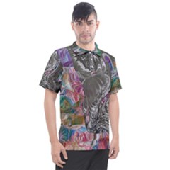 Wing on abstract delta Men s Polo T-Shirt