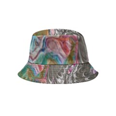Wing On Abstract Delta Bucket Hat (kids) by kaleidomarblingart
