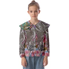 Wing on abstract delta Kids  Peter Pan Collar Blouse